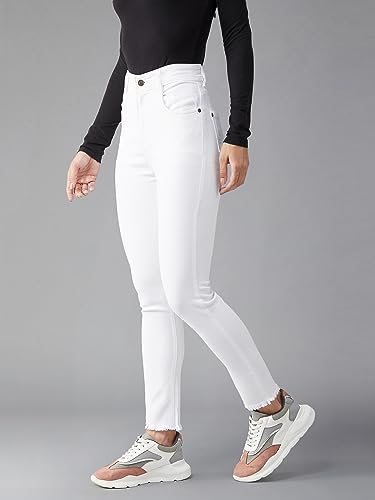Image of Dolce Crudo Women's Skinny Fit High Rise Regular Length Stretchable High Waist Denim Jeans