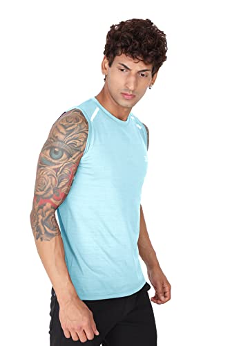 Image of Big Button Mens Dry Fit Stretchable Cut Sleeves Sports Tshirt Tank Top