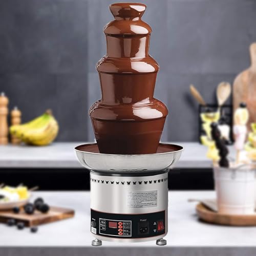 Commercial Chocolate Fountain,Large Chocolate Fountain,6tiers with 6kg Capacity Large Chocolate Waterfall Machine for Wedding Western Restaurant,6tiers