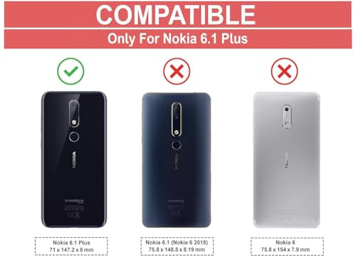 Image of Hybrid Carbon Fiber Back Case for Nokia 6.1 Plus / X6 (Black)