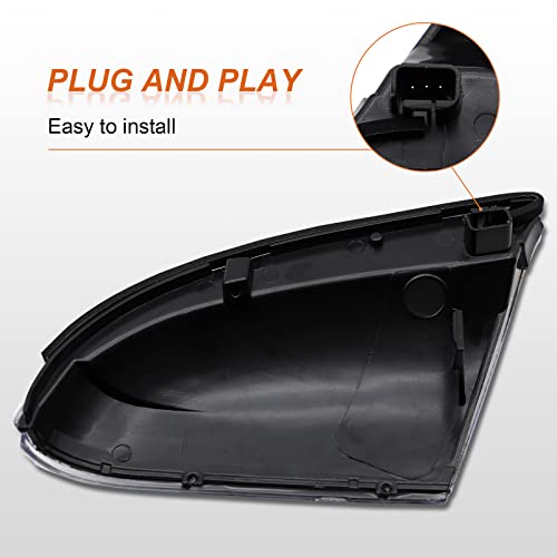 Front Mirror Turn Signal Puddle Light Compatible With Dodge Ram 1500 2009-2018,Side Marker Led Light Lamp Assembly For Ram 2500 2010-2018,2019-2021 Ram 1500 Classic Replace 68232478Aa Right Passenger #TOP3