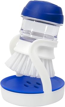 CELOX Soap Dispensing Dish Brush with Holder, Dish Scrub Brush with Holder