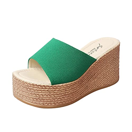 Chaussons décontractés anti fatigue à bout compensé sandales vertes taille 40