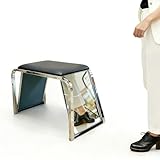 FixtureDisplays Padded Shoe Fitting Bench with Mirror 15589