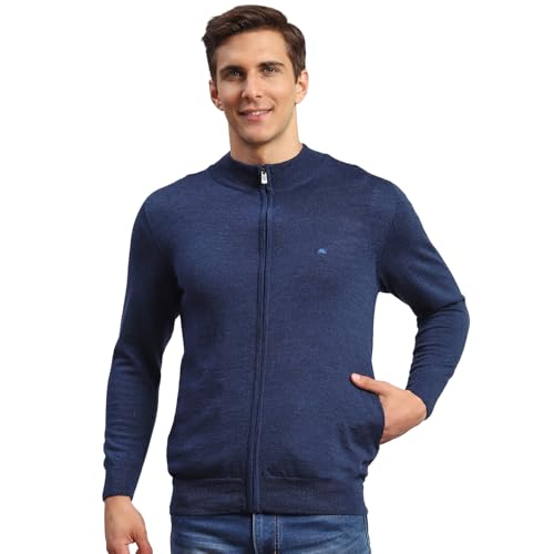 Image of Monte Carlo Men Regular Fit Full Sleeve Solid T Neck Winter Pullover (Pack of 1)