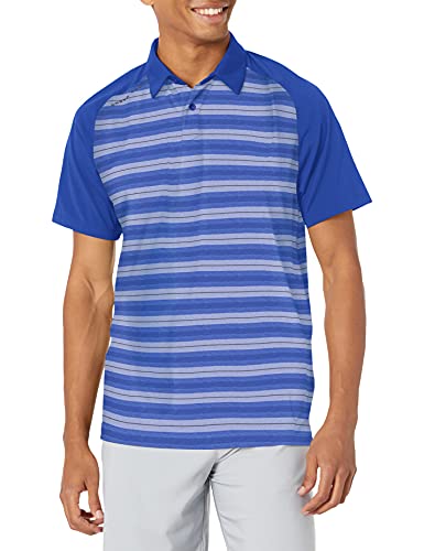 Image of Under Armour Men's Threadborne Boundless Polo, Jupiter Blue /Rhino Gray, Large Tall
