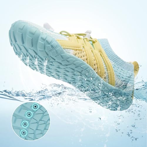 Image of Stelle Water Shoes for Kids Adjustable Laces | Quick Dry Barefoot Non-Slip Shoes with a Roomy Toe Box for Boys and Girls,Beach,Hiking,Toddler to Big Kid