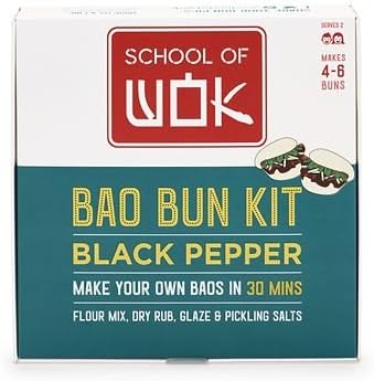 School of Wok Black Pepper Bao Bun Kit 358g - Ready to Eat in Just 30 Minutes!