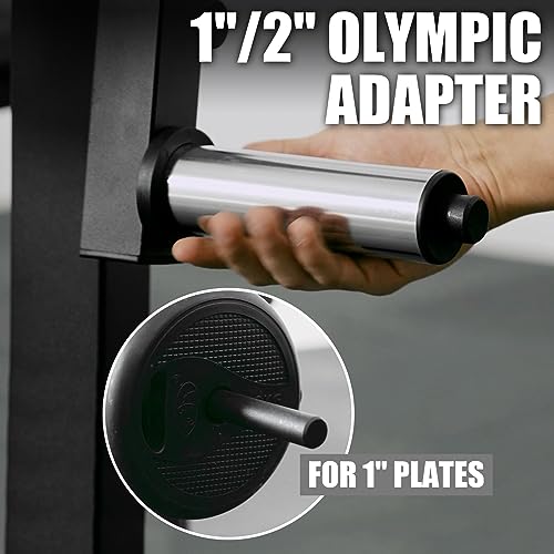 GMWD Bicep Tricep Curl Machine, 250LBS Plate Loaded Bicep Curls and Tricep Extension Machine, 2 in 1 Exercise Equipment for Home Gym Workout Station