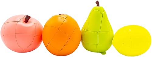 Miniatura 6 de iYallow Fruit Cube Box V2 Include Peach 3x3, Orange 3x3, Lemon 3x3, Pear 3x3 Magic Speed Cube Set 4, Pack Stickerless Birthday for Kid