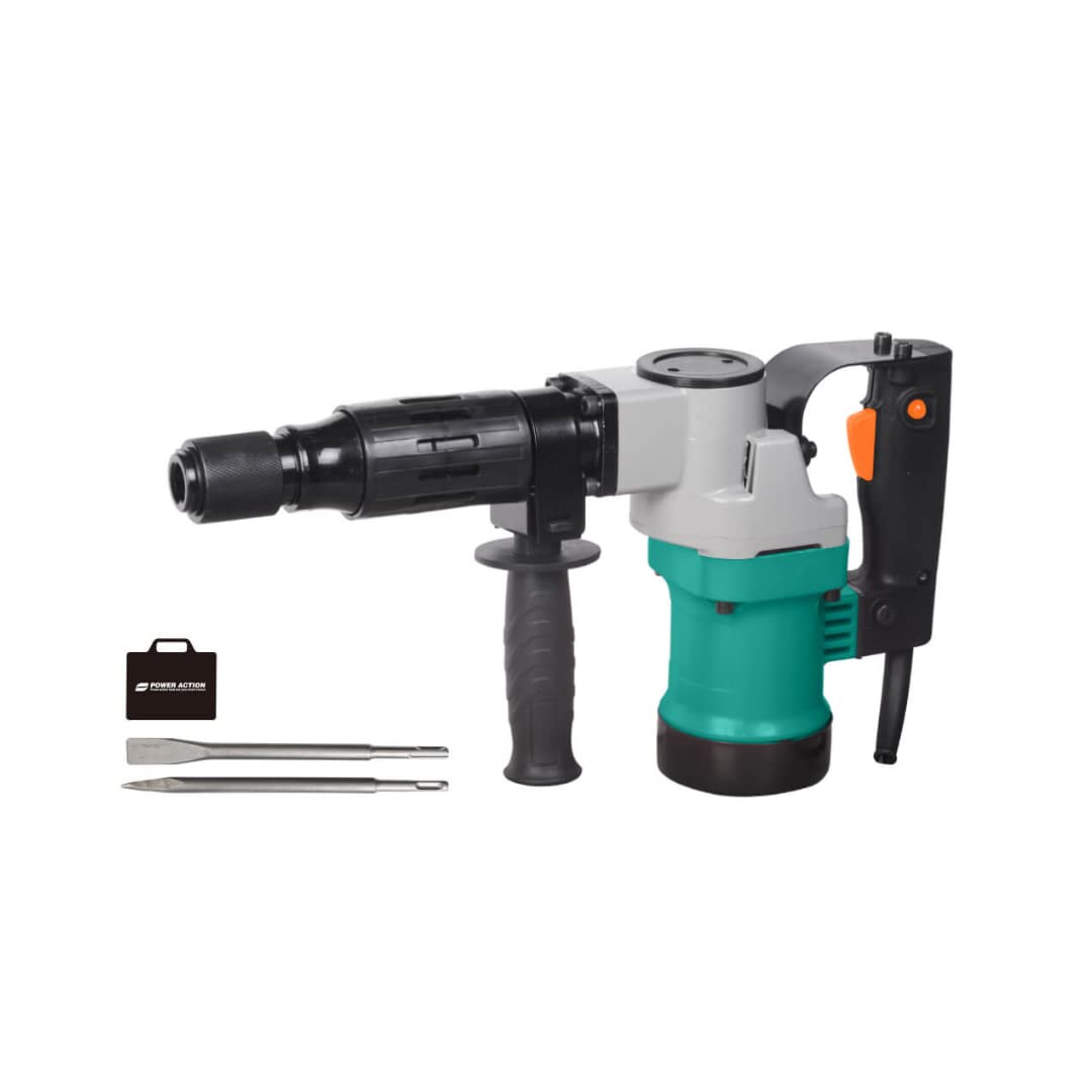 Sulfar Power Action Machine Demolition Breaker 1200W 220V, 50Hz, Impct Rate: 2900/min and Force: 15J with SDS HEX (DB1200, Green)