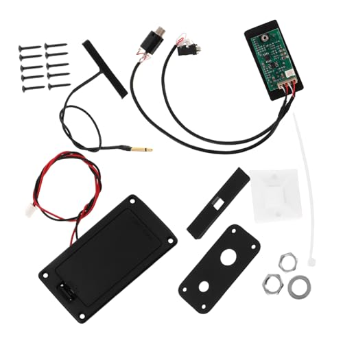 MINAOLULUS 黒色ピエゾ電気小提琴拾音器 防音搭載シールドケーブル付き ノイ