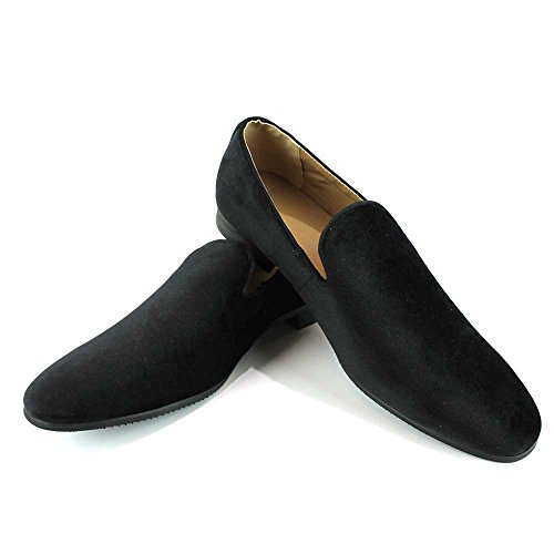AZAR MAN Men's Velvet Slip On Loafer Dress Shoes Tudors3