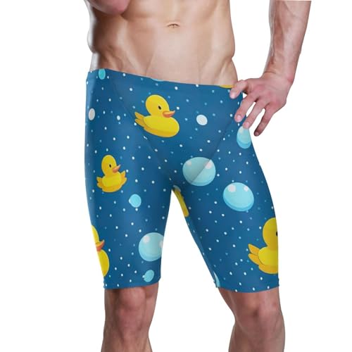 UMIRIKO Little Yellow Duck Swim Jammers for Men Athletic Durable S B0402372