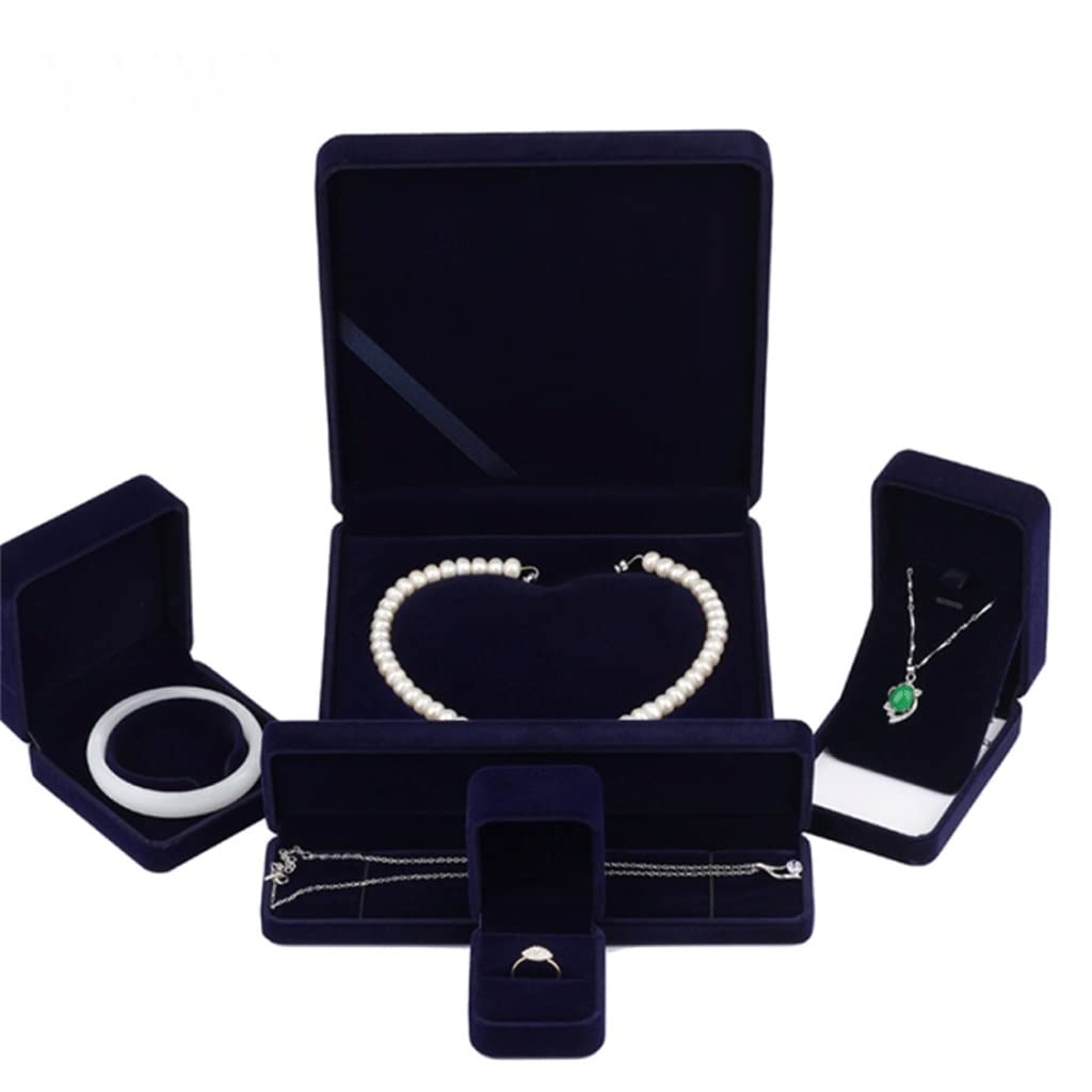 Coffret à Bijoux Vintage en Velours Violet foncé, Sac d'emballage pour Collier, Bracelet, Boucles d'oreilles, boîte Cadeau en Peluche