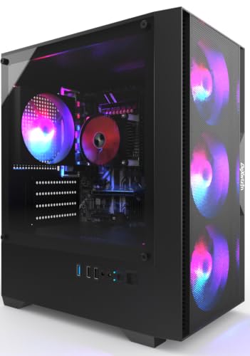DeXwtzfn Gaming PC, i5 CPU Up to 3.6 GHz, Integrated Graphics Card, 256GB SSD, 8GB RAM, RGB Fansx4...