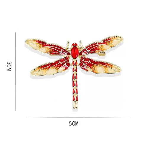 Image of 4 PCS Multicolor Rhinestone Crystal Dragonfly Brooch Pin Lapel Pin for Women (4 colors)