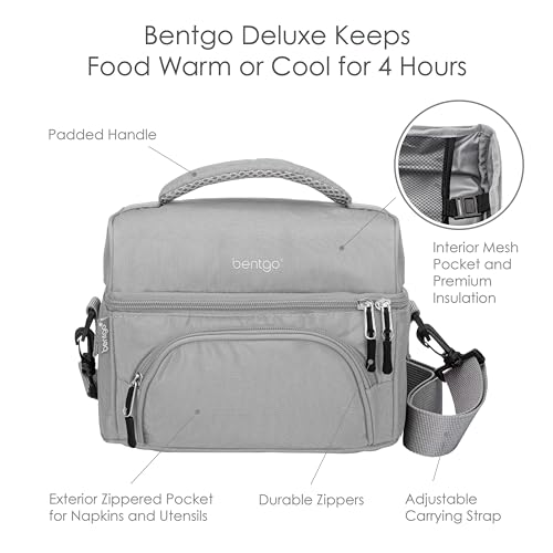 Image of Bentgo Deluxe Insulated Lunch Bag with Adjustable Strap & Outer Pocket
