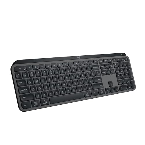 Teclado sem fio Logitech MX Keys S com Clique Silencioso, Teclas Programáveis, Iluminação Inteligente, Conexão Bluetooth ou Receptor USB Logi Bolt e Bateria Recarregável - Grafite