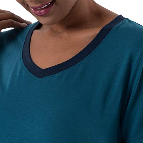Image of Fruit of the Loom womens Short Sleeve Tee and Pant 2 Piece Sleep Set
