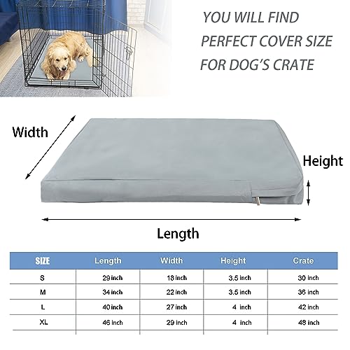 Hnyg Waterproof Dog Bed Cover,Dog Crate Pad Cover With Zipper,Oxford Dog Bed Sheets,Pet Bed Cover Hair Easy To Remove,Dog Bed Covers Replacement Washable thumb #4