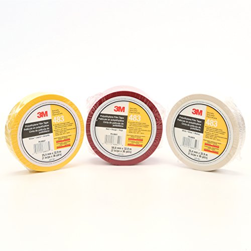 Image of 3M Polyethylene Tape 483, Yellow, 1 in x 36 yd, 5.0 mil