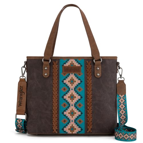 Image of Montana West X Wrangler Tote Bag for Women Western Purses with Detachable Strap Medium Satchel Handbags | with Crossbody Strap
