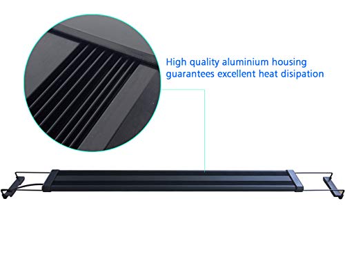 COODIA Aquarium Hood Lighting Color Changing Remote Controlled Dimmable RGBW LED Light for Aquarium/Fish Tank, Extendable (for Fresh and Salt Water) (46-54inch) - Thumbnail 3