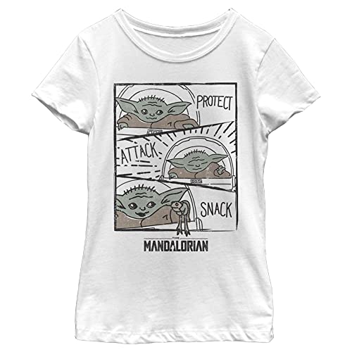 Image of The Mandalorian Girl's Star Wars The Child Comic Strip T-Shirt