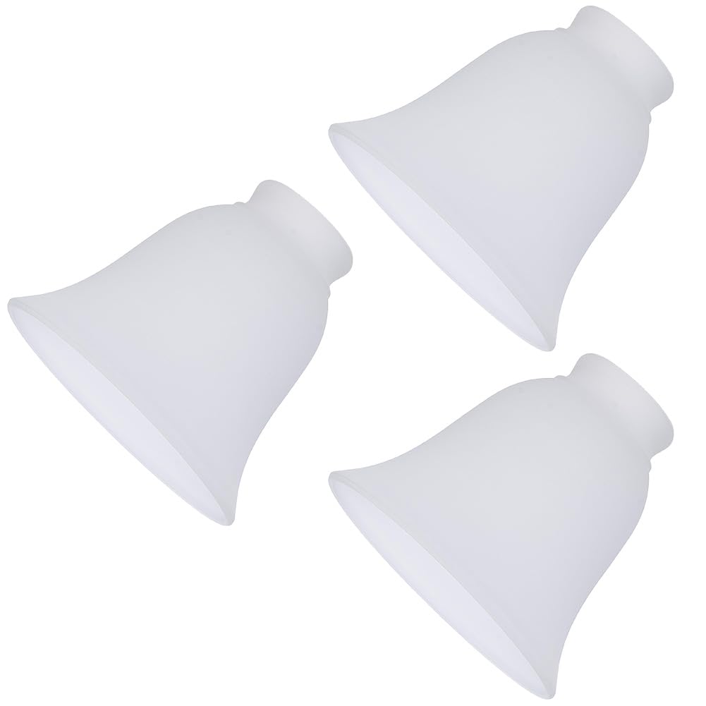 BENECREAT 3 Paralume In Vetro Satinato con Attacco Da 40mm, Globo O Copertura di Ricambio A Forma di Campana per Lampadario Da Soffitto, Lampadario e Applique