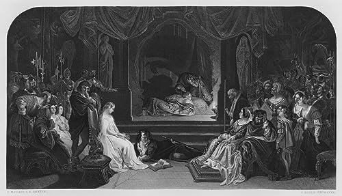 Tableau Hamlet par Daniel Maclise poster art 58x90 cm pour salon