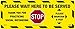 NMC WFS75TX STOP! Please Wait Here To Be Served, Social Distancing Floor Sign, TexWalk Non-Slip Vinyl, Multicolor, 7.625" x 19.625"
