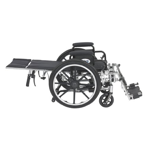 Viper Plus Light Weight Reclining Wheelchair With Elevating Leg Rests And Flip Back Detachable Arms, 14" Seat #TOP2