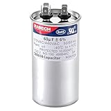 RABECH 60uF 60MFD CBB65B Run Start Round Capacitor 60 uF MFD 370V or 450V CBB65 A/C Air Conditioner Capacitors 370VAC 440VAC 450VAC ±6% 50/60Hz for AC