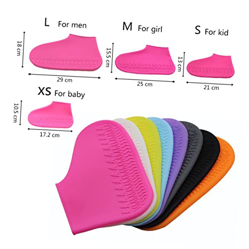Cubiertas para botas de lluvia SUPVOX, 2 pares, cubre-zapatos antideslizantes para jardín, barro y lluvia, para niños pequeños miniatura 4