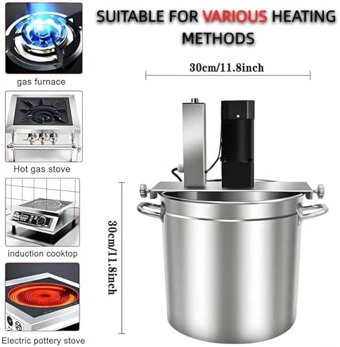 15L/25L/40L/60L Commercial Automatic Food Mixer, Stainless Steel Pot Stirrer, Adjustable Speed Mixing Machine for Jam, Sauce, Dough - Heavy Duty Kitchen Mixer