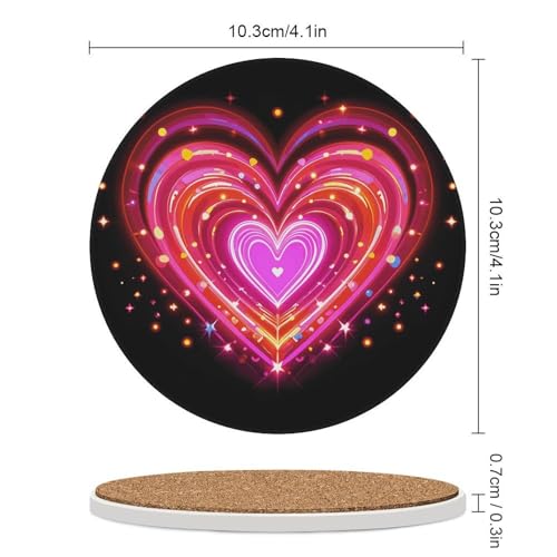 Dessous de verre absorbants céramique liège cœur protection table - 3