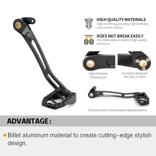 Pédale de levier frein noire pour Harley Softail et Fat Bob
