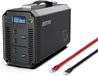 BESTEK 1200W 12V Car Inverter, DC 12V to AC 230V Power Converter with 2 UK Outlets, 2 USB Ports and LCD Display Screen for Outdoor Holiday Travel Using