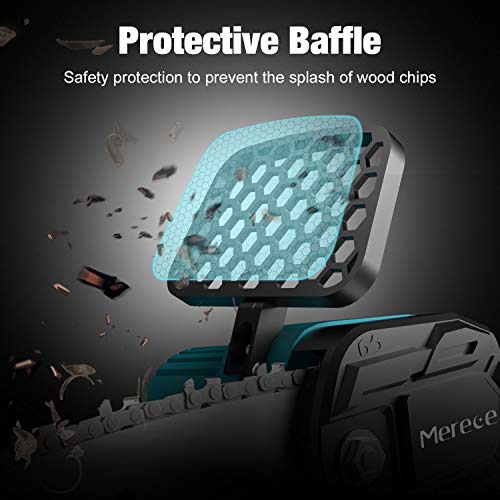 Merece 4 Inch Mini Chainsaw 20v 1.5Ah Cordless Electric Chainsaw Battery Chain Saw, 1.1KG One Hand Chainsaw for Garden Bush Tree Branch Pruning Shears Wood Cutting