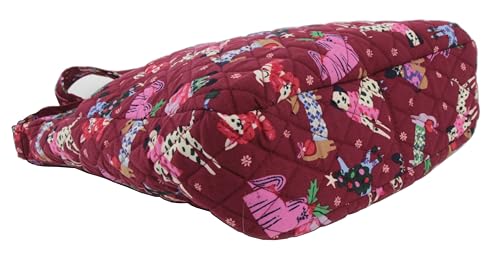 Vera Bradley Essential Extra Large Crossbody in Cotton, Holiday Hounds3