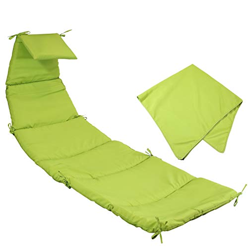 Sunnydaze Outdoor Hanging Lounge Chair Replacement Cushion And Umbrella Fabric - Apple Green #TOP2