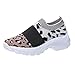 FKoexedsny Chaussures respirantes pour femme - En maille filet - Légères - Avec motif léopard - Pour femme, Rose, 37 EU