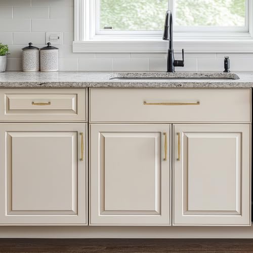 Image of Ravinte 5 Pack 10 Inch Antique Brass Kitchen Cabinet Handles Solid Zinc Alloy Cabinet Pulls Cupboard Hardware Drawer Handles