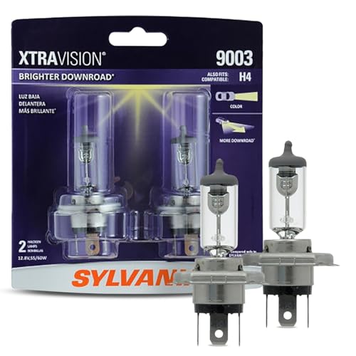 SYLVANIA - 9003 XtraVision - High Performance Halogen Headlight Bulb, High Beam, Low Beam and Fog...