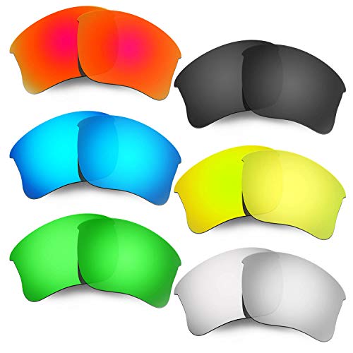 Lentes de repuesto compatibles con Oakley Flak Jacket XLJ polarizadas en negro y verde