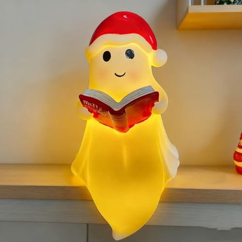 Estatua de fantasma con luz para lectura y decoración navideña de dormitorio 6