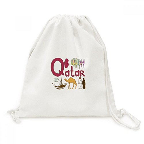 Sac à dos cordon en toile Qatar voyage et shopping spacieux