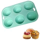 Molde redondo de silicona para hornear, molde para muffins | 2 moldes antiadherentes para panecillos de hamburguesa | Moldes para bollos de hamburguesa, moldes redondos para galletas de chocolate, mol