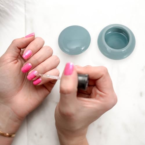 2 tazas cerámicas para limpieza de uñas PRETYZOOM miniatura 4